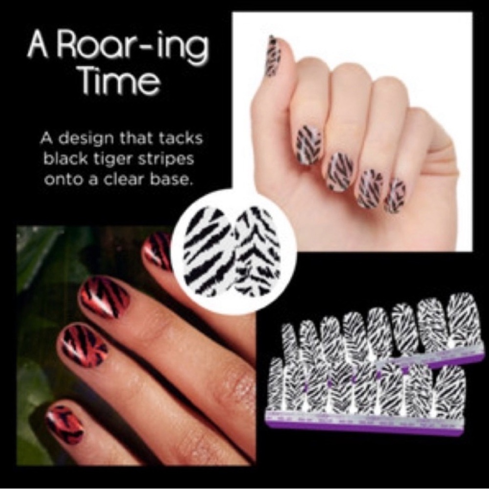 Color Street A Roar-ing Time Black Tiger Stripe Press-On Nails